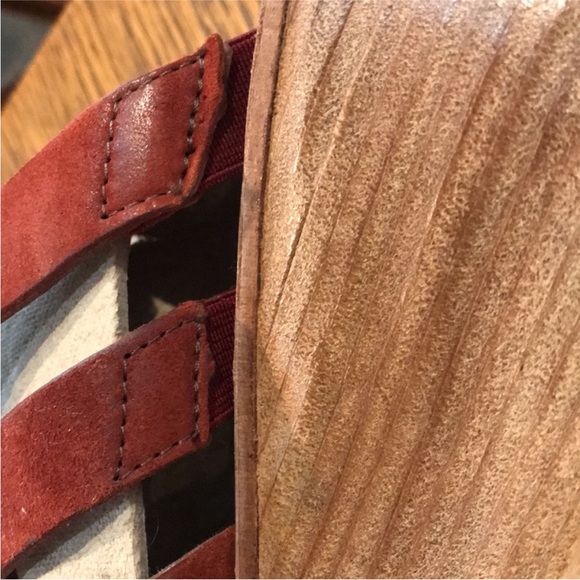 *SOLD* Free People x A.S.98/AS98 leather wedge platform sandals with buckles - Picture 13 of 14